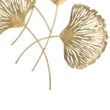 Decoração de parede 3D em metal dourado com folhas Iris Catálogo