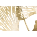 Decoração de parede 3D em metal dourado com folhas Iris Estoque