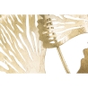 Decoração de parede 3D em metal dourado com folhas Iris Estoque