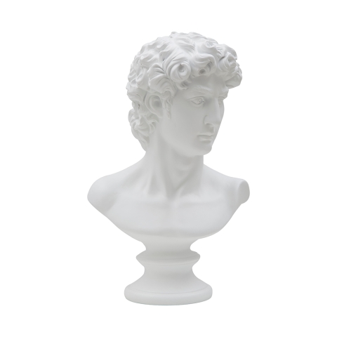 Escultura clássica decorativa de mezzo-busto em poliresina h34cm Man Promoção