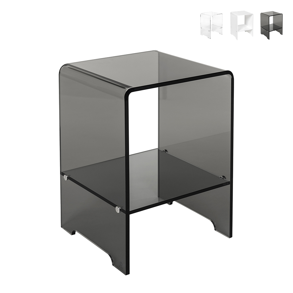 Mesinha de Cabeceira em Plexiglass Transparente Accanto para Quarto