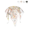 Mesa alta redonda de design em acrílico transparente Drappeggi Modelo