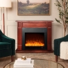 Lareira elétrica de chão com moldura de efeito madeira 1500W Göteborg M Venda