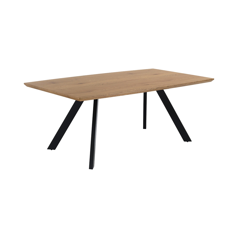 Mesa de jantar 160x90cm moderna em madeira 8 lugares Torrance