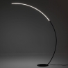 Candeeiro de pé em arco de alumínio fosco com LED 175 cm preto Nampa Venda