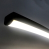 Candeeiro de pé em arco de alumínio fosco com LED 175 cm preto Nampa Saldos