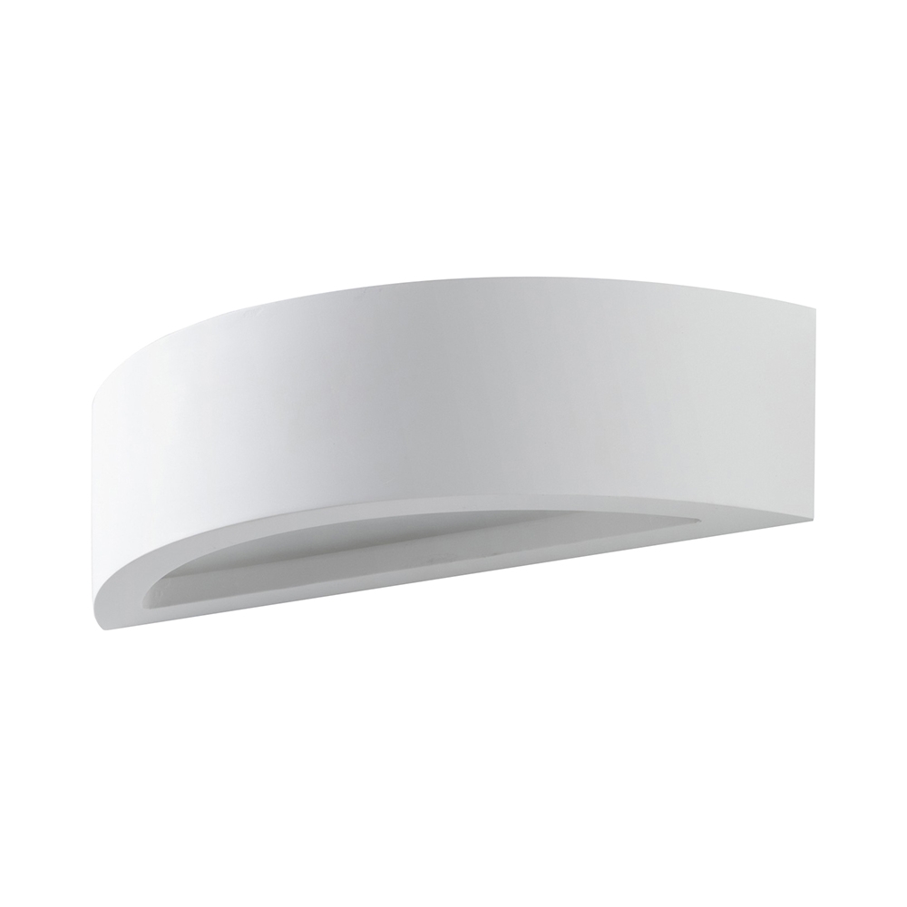 Candeeiro de parede moderno minimalista em gesso branco 30cm Tony