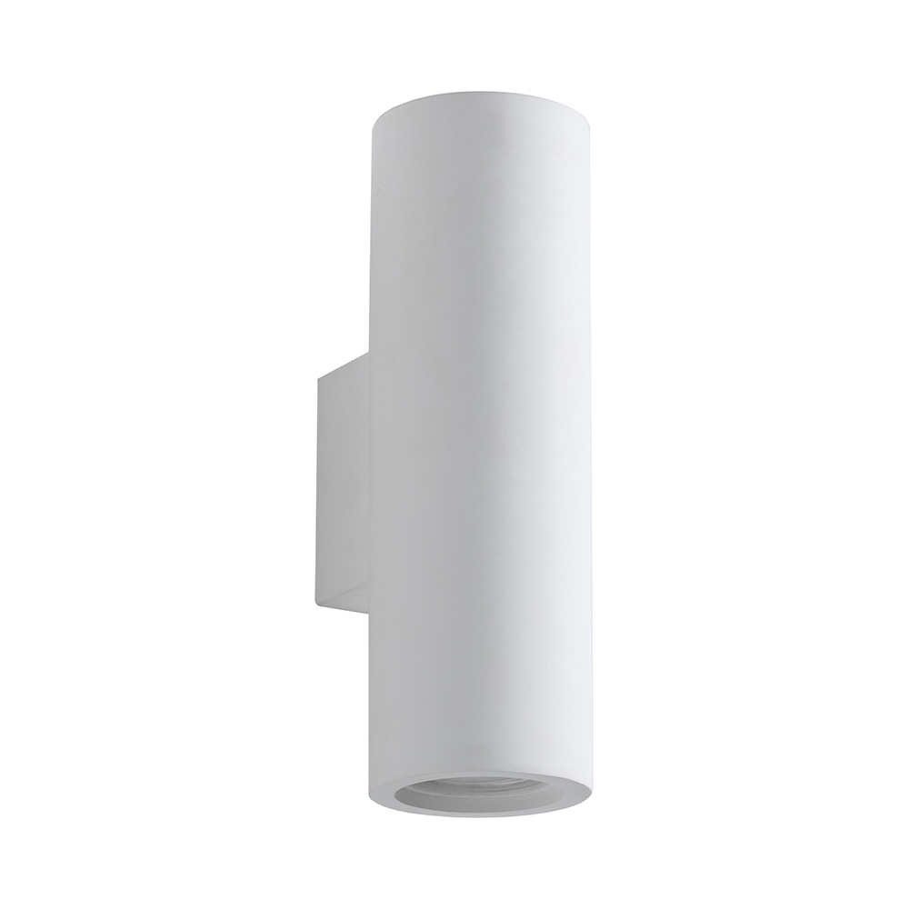 Candeeiro de parede moderno em cilindro de gesso branco Tony-B