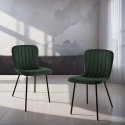 Conjunto de 4 cadeiras modernas em tecido Karya para sala e cozinha Compra