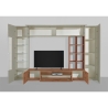 Estante de Parede para Sala Moderna com Vitrine e Biblioteca Egypt WT Oferta