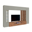 Estante de Parede para Sala Moderna com Vitrine e Biblioteca Egypt WT Venda
