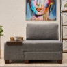 Chaise longue cama dobrável em linho Betty Left lado esquerdo Modelo