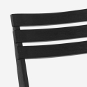 Cadeira dobrável compacta em polipropileno branco e preto para jardim Closy Descontos