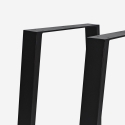 Conjunto de 2 pernas para mesa de jantar em forma de trapézio de metal preto Flare Venda