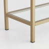 Estante de parede 165cm em metal dourado com prateleiras em vidro Lola Tall Catálogo