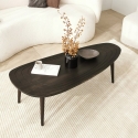 Mesa de centro moderna em madeira oval assimétrica 115x50cm Sweet Venda