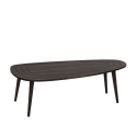 Mesa de centro moderna em madeira oval assimétrica 115x50cm Sweet Características