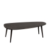Mesa de centro moderna em madeira oval assimétrica 115x50cm Sweet Características