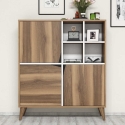 Aparador Multiuso para Sala ou Entrada com Portas 100x115x30cm Pulse Venda