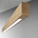 Candeeiro Suspenso LED em Madeira Clara e Metal Badia-S Saldos
