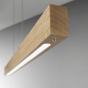 Candeeiro Suspenso LED em Madeira Clara e Metal Badia-S Saldos