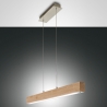 Candeeiro Suspenso LED em Madeira Clara e Metal Badia-S Oferta