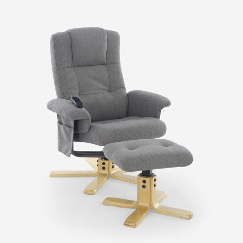 Cadeira de massagem relaxante e aquecida ergonômica com apoio de pés Nairo Promoção