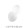 Aplique de parede em cimento e esfera de vidro H20cm Rock Descontos