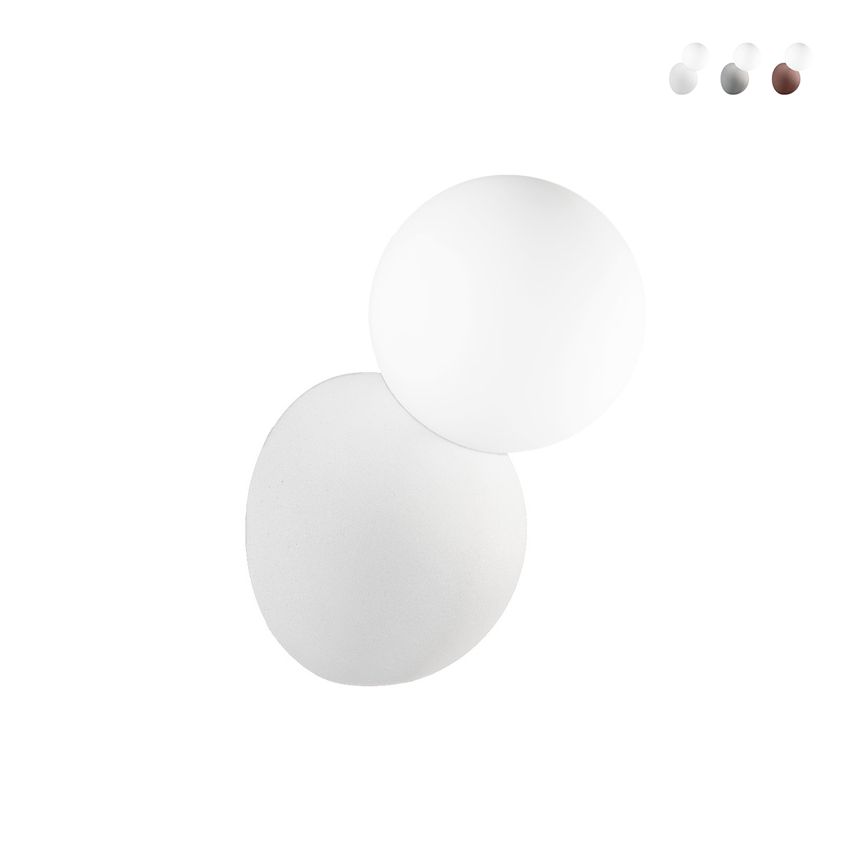 Aplique de parede em cimento e esfera de vidro H20cm Rock Oferta