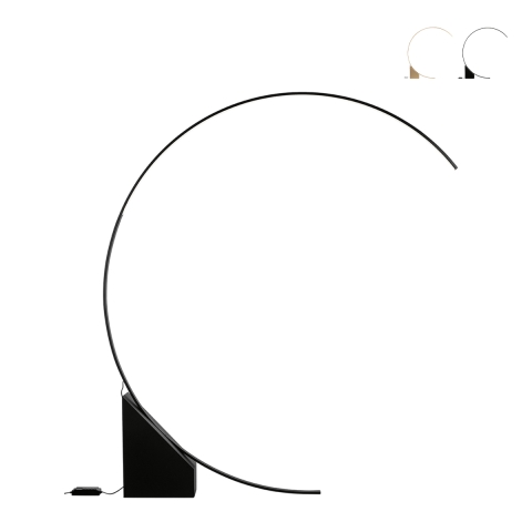 Lâmpada de chão em arco com LED H204cm em metal Rune Promoção