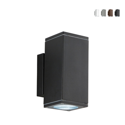 Aplique de parede externo em alumínio com dupla luz H19cm Nevada Promoção