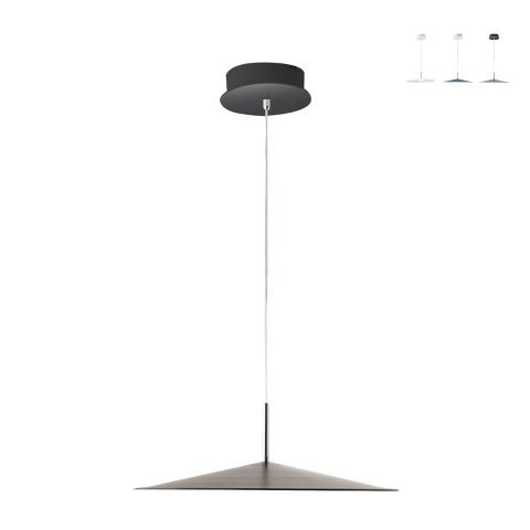Luminária pendente moderna com difusor LED circular Kasa Promoção