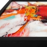 Quadro abstrato moderno 64x64cm pintado em plexiglas moldura preta Tzarb Saldos