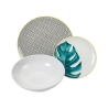 Serviço de jantar 18 peças em porcelana e grés para 6 pessoas Urban Jungle Oferta