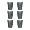 Conjunto de 6 Copos de Água 240ml com Relevo Decorativo Nobilis Promoção