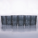 Conjunto de 6 Copos de Água 240ml com Relevo Decorativo Nobilis Saldos