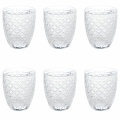 Conjunto de 6 copos de água 325ml em vidro transparente Castle Promoção
