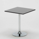 Conjunto de mesa Quadrada preta c/2 cadeiras 70x70 Mojito 