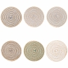 Conjunto de 6 individuais redondos em palha entrançada Ø38cm Spiral Stone Promoção