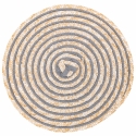 Conjunto de 6 individuais redondos em palha entrançada Ø38cm Spiral Stone Venda