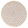 Conjunto de 6 individuais redondos em palha entrançada Ø38cm Spiral Stone Oferta
