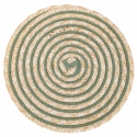 Conjunto de 6 individuais redondos em palha entrançada Ø38cm Spiral Stone Catálogo