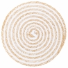 Conjunto de 6 individuais redondos em palha entrançada Ø38cm Spiral Stone Estoque