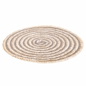 Conjunto de 6 individuais redondos em palha entrançada Ø38cm Spiral Stone Medidas