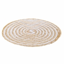 Conjunto de 6 individuais redondos em palha entrançada Ø38cm Spiral Stone Custo