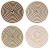 Conjunto de 4 bases redondas em palha entrançada Ø38cm Spiral Promoção