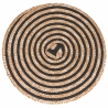 Conjunto de 4 bases redondas em palha entrançada Ø38cm Spiral Oferta