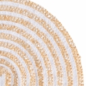 Conjunto de 4 bases redondas em palha entrançada Ø38cm Spiral Custo