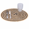 Conjunto de 4 bases redondas em palha entrançada Ø38cm Spiral Compra