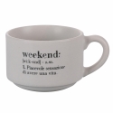 Conjunto de 6 chávenas de café em porcelana 90ml com suporte Victionary Week Escolha